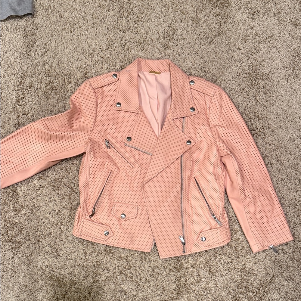 Rebecca Minkoff Light Pink Leather Jacket